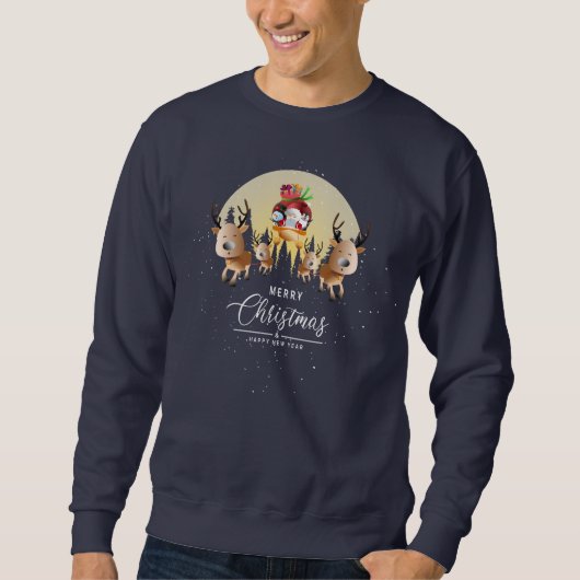 Der Weihnachtsmann kommt | Männerpullover Sweatshirt (Vorderseite)