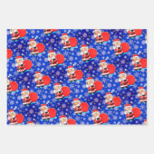 Der Weihnachtsmann kommt mit einer riesigen Tasche Geschenkpapier Set (Vorderseite 3)