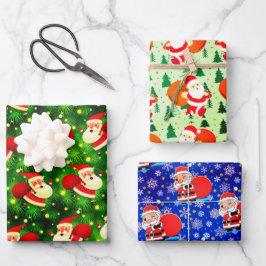 Der Weihnachtsmann kommt mit einer riesigen Tasche Geschenkpapier Set