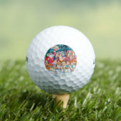 Der Weihnachtsmann kommt mit glücklichen Pferden Golfball (Insitu T-Shirt)