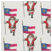 Der Weihnachtsmann kommt nach Georgien Stoff (Nahaufnahme)