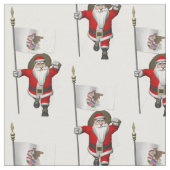 Der Weihnachtsmann kommt nach Illinois Stoff (Nahaufnahme)