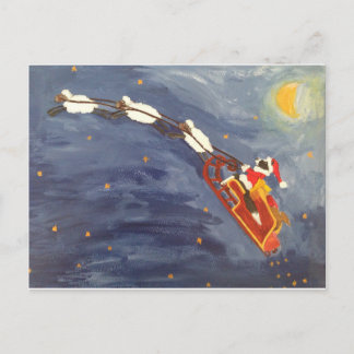 Der Weihnachtsmann kommt Postkarte