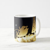 Der Weihnachtsmann kommt... (Tasse) Kaffeetasse (VorderseiteRechts)