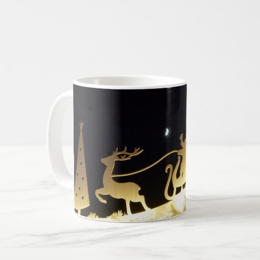 Der Weihnachtsmann kommt... (Tasse) Kaffeetasse (Vorderseite Links)