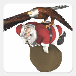 Der Weihnachtsmann kommt vielleicht ein bisschen s Quadratischer Aufkleber