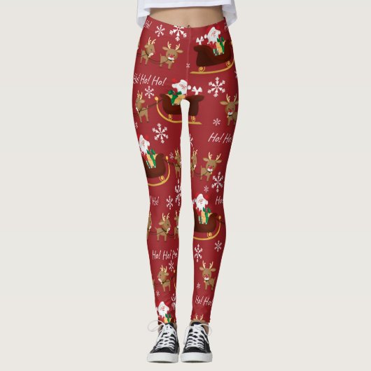 Der Weihnachtsmann kommt vorbei Leggings (Vorderseite)