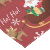 Der Weihnachtsmann kommt vorbei Tischdecke (Schrägansicht)