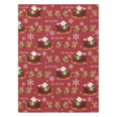 Der Weihnachtsmann kommt vorbei Tischdecke (Vorderseite)