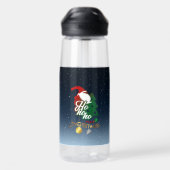 Der Weihnachtsmann kommt | Wasserflasche Trinkflasche (Rückseite)