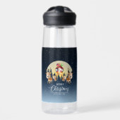 Der Weihnachtsmann kommt | Wasserflasche Trinkflasche (Vorne)