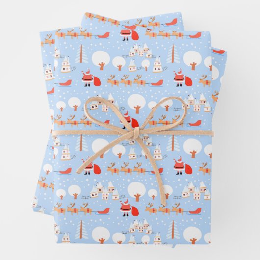 Der Weihnachtsmann kommt zu Weihnachten in der Sta Geschenkpapier Set (Beispiel)