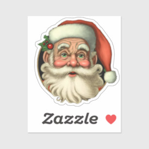 Der Weihnachtsmann kommt zum Lächeln der Keramik B Aufkleber