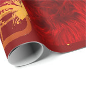 Der Weihnachtsmann kommt zum Roten Umschlagpapier Geschenkpapier (Rolleneckpunkt)