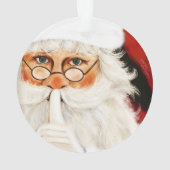 Der Weihnachtsmann kommt zum Spaß Weihnachten Ornament (Rückseite)