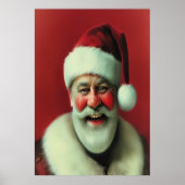 Der Weihnachtsmann lächelnd | AI Art Poster (Vorne)