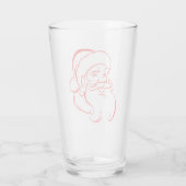 Der Weihnachtsmann lächelt frohe Weihnachtsfeierta Glas (Rückseite)