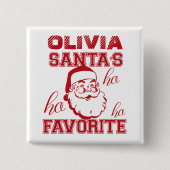 Der Weihnachtsmann liebt Ho Ho Ho Niedliche Weihna Button (Vorderseite)