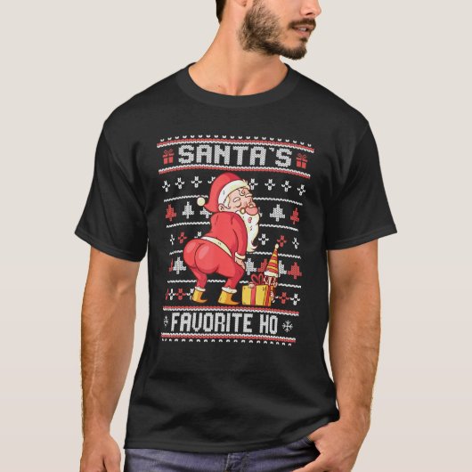 Der Weihnachtsmann liebt Ho Twerking Santa Offensi T-Shirt (Vorderseite)