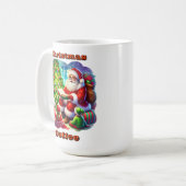 Der Weihnachtsmann liest eine Geschichte vom Chris Kaffeetasse (Vorderseite Links)