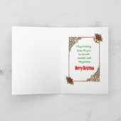 Der Weihnachtsmann liest sich den Brief eines Kind Karte (Innenseite)