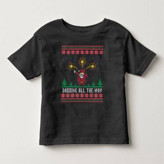 Der Weihnachtsmann macht den ganzen Weg durch den Kleinkind T-shirt (Vorderseite)