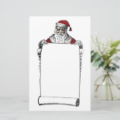 Der Weihnachtsmann macht eine Liste Briefpapier (Stehend Vorderseite)