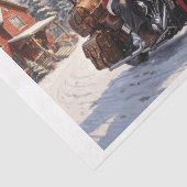 Der Weihnachtsmann macht Urlaub mit dem Rad im Sch Seidenpapier (Ausschnitt)