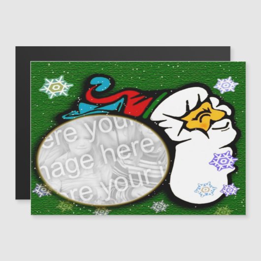 Der Weihnachtsmann Magnetkarte (Vorne/Hinten)