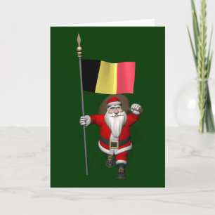 Der Weihnachtsmann mit Abschluss Belgiens Feiertagskarte