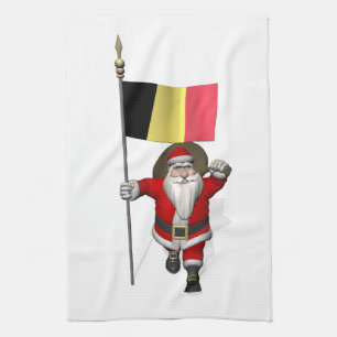 Der Weihnachtsmann mit Abschluss Belgiens Handtuch