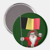 Der Weihnachtsmann mit Abschluss Belgiens Magnet (Vorderseite/Rückseite)