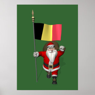 Der Weihnachtsmann mit Abschluss Belgiens Poster