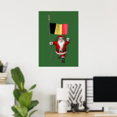 Der Weihnachtsmann mit Abschluss Belgiens Poster (Heimbüro)