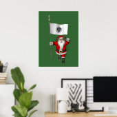 Der Weihnachtsmann mit Abschluss von Massachusetts Poster (Heimbüro)