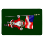 Der Weihnachtsmann mit Abtritt der USA Magnet (Horizontal)