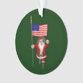 Der Weihnachtsmann mit Abtritt der USA Ornament (Vorderseite)