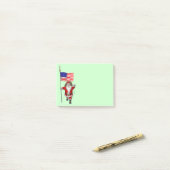 Der Weihnachtsmann mit Abtritt der USA Post-it Klebezettel (Auf Schreibtisch)