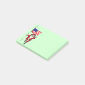 Der Weihnachtsmann mit Abtritt der USA Post-it Klebezettel (angewinkelt)