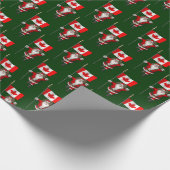 Der Weihnachtsmann mit Abtritt Kanadas Geschenkpapier (Ecke)
