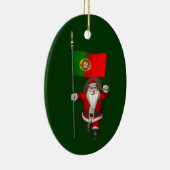 Der Weihnachtsmann mit Abtritt Portugals Keramik Ornament (Rechts)