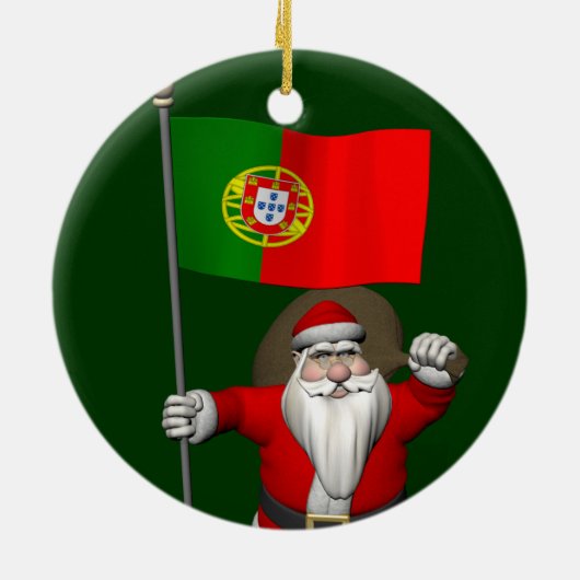 Der Weihnachtsmann mit Abtritt Portugals Keramikornament (Hinten)