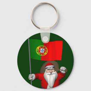 Der Weihnachtsmann mit Abtritt Portugals Schlüsselanhänger