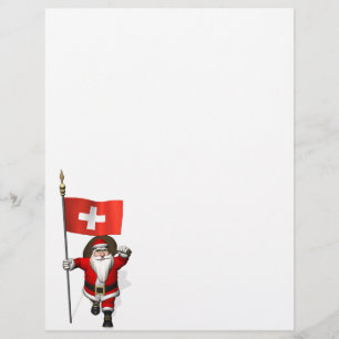 Der Weihnachtsmann mit Abzeichen der Schweiz