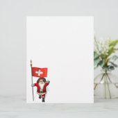 Der Weihnachtsmann mit Abzeichen der Schweiz (Stehend Vorderseite)