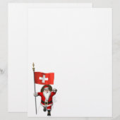Der Weihnachtsmann mit Abzeichen der Schweiz (Vorne/Hinten)