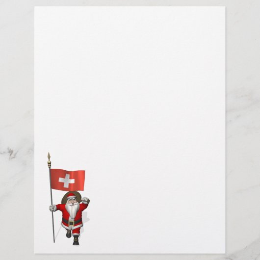 Der Weihnachtsmann mit Abzeichen der Schweiz (Vorderseite)