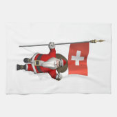 Der Weihnachtsmann mit Abzeichen der Schweiz Handtuch (Horizontal)