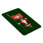 Der Weihnachtsmann mit Abzeichen der Schweiz Magnet (Rechte Seite)