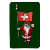 Der Weihnachtsmann mit Abzeichen der Schweiz Magnet (Vertikal)